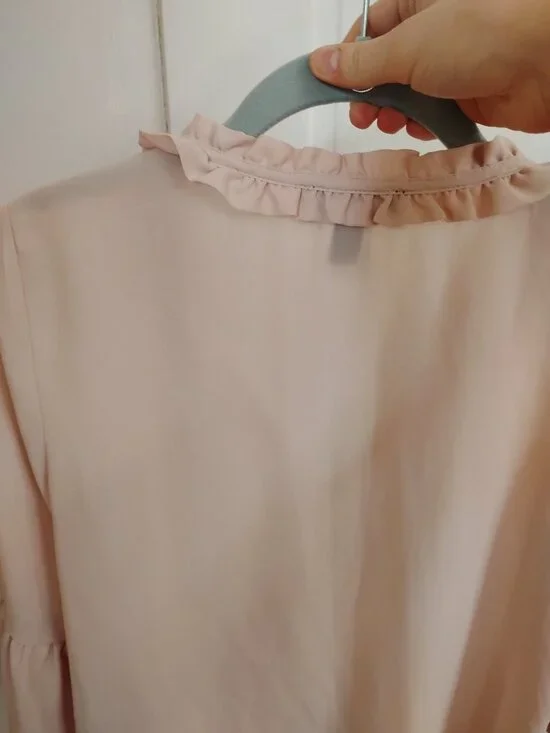 Karl Lagerfeld Tie Front Ruffle Blouse - Picture 3 of 7